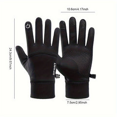 Winter Velvet Warm Touch Screen Gloves Non-slip Cycling Mountaineering Skiing