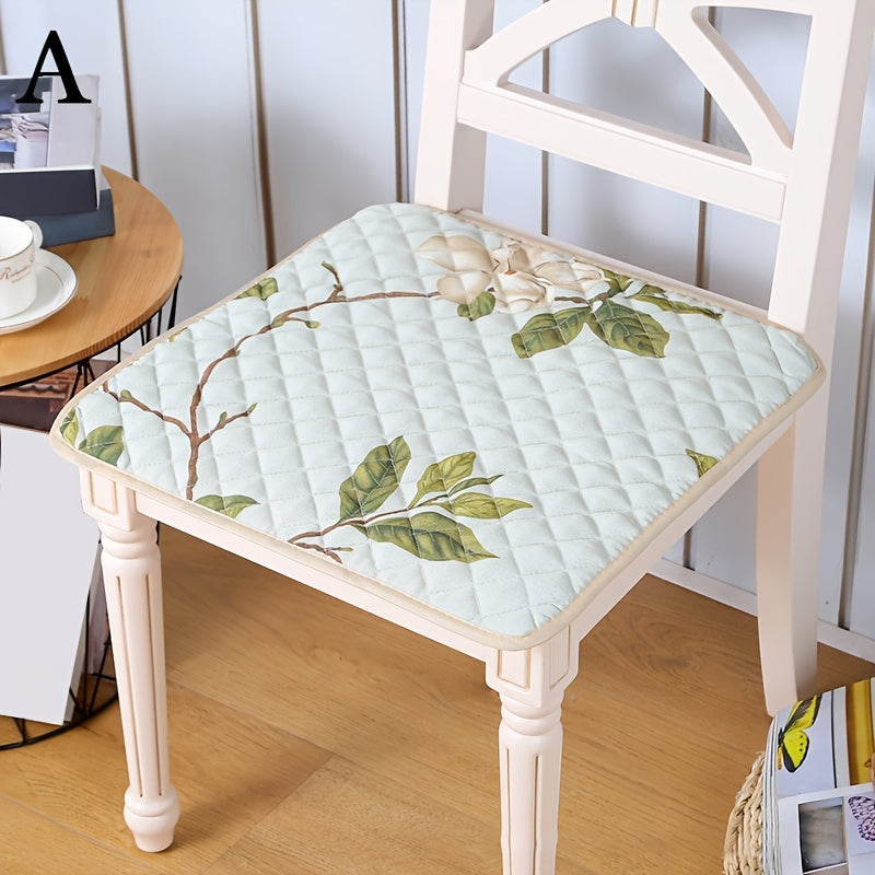 Quilted Embroidery Chair Cushion Soft and Comfortable Meal Cushion