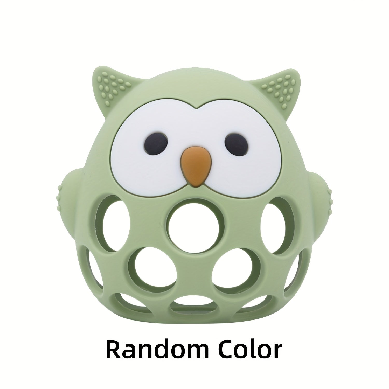 Owl Ball Soft Rubber Toy for Boys and Girls Green