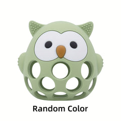 Owl Ball Soft Rubber Toy for Boys and Girls Green