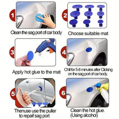 Car Dent Repair Tool Set Sheet Metal Slide Suction Cup Puller Kit