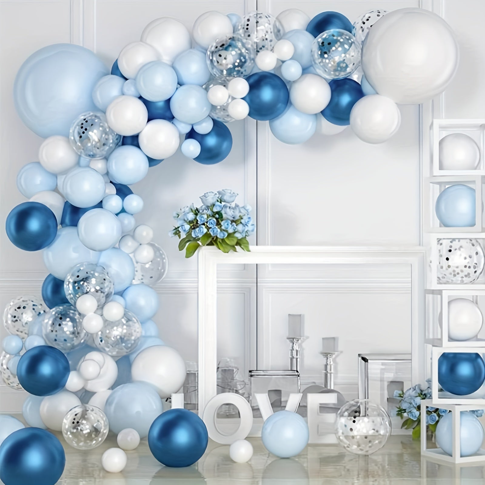 Ocean Flower Arch Balloon Set for Birthdays, Weddings, Christmas