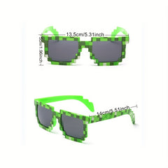 Mosaic Frame Sunglasses UV400 Square Glasses Beach Party Club