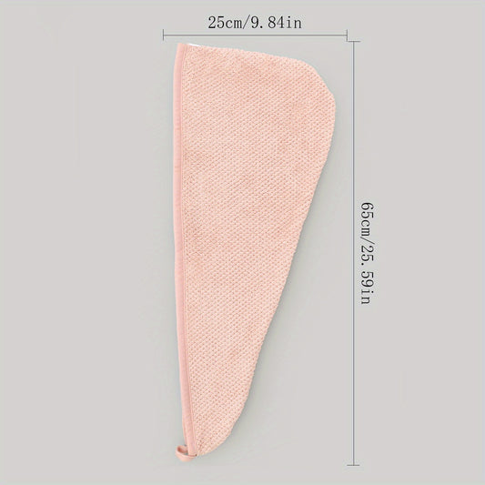 Coral Fleece Hair Towel Quick Drying Cap Absorbent Hair Wrap for Women