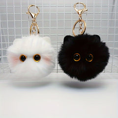 Pink Blush Cat Plush Doll Keychain Charm Gift for Classmates & Girlfriends