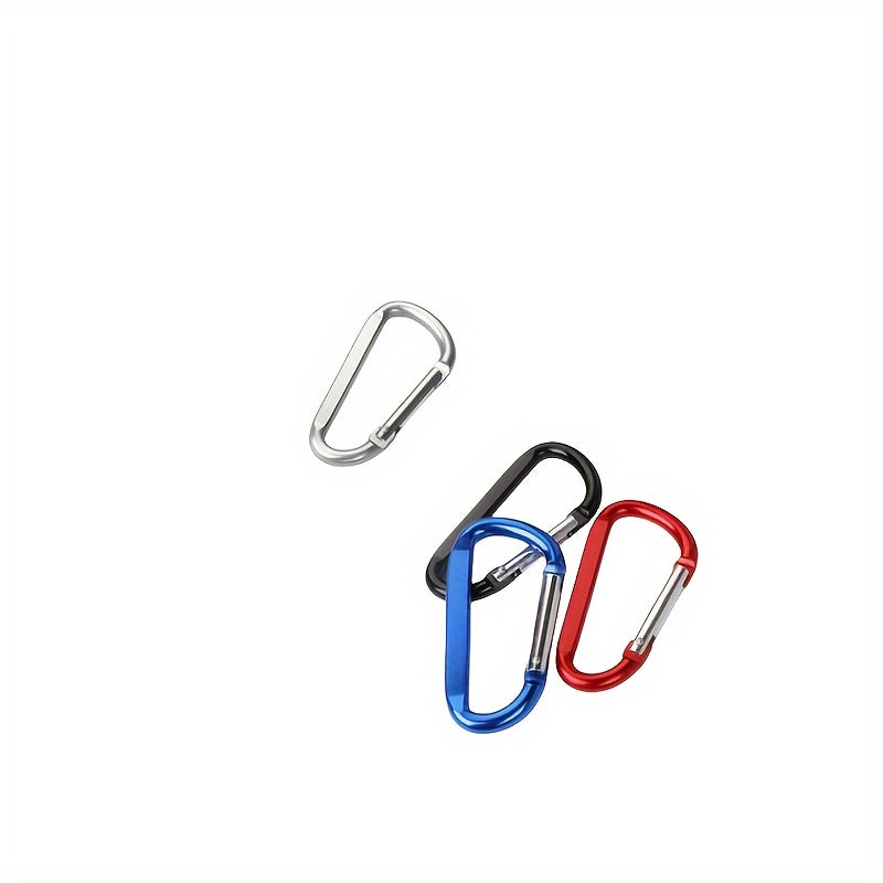 4 Large Aluminum D Ring Carabiner Backpack Camping Travel Snap Hook Keychain