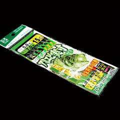 Bionic Fishing Hook Set with 6 Hooks on Green Leather String