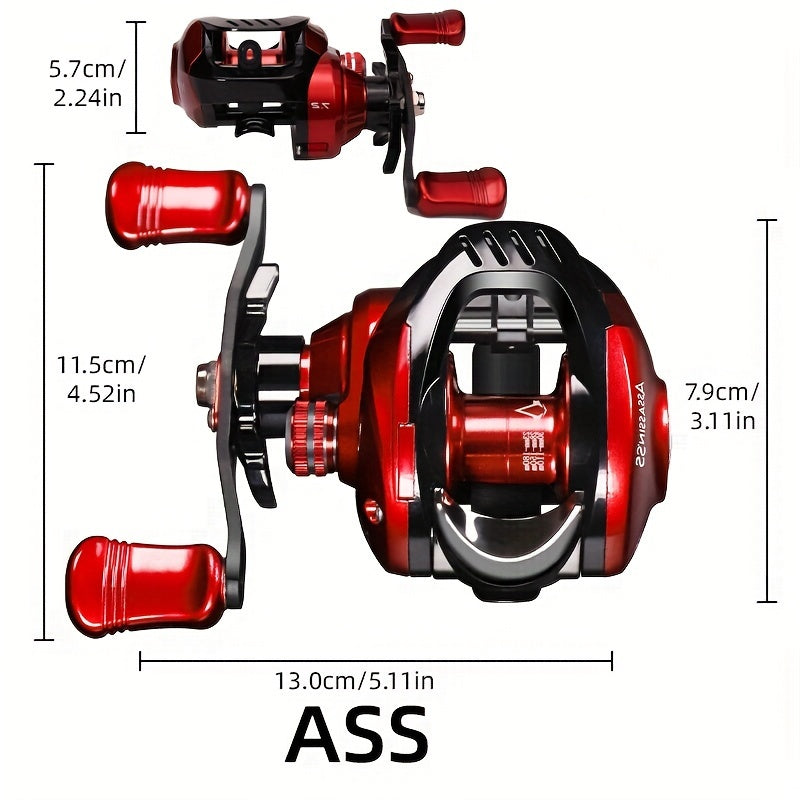 Lightweight Fishing Reel 7.2:1 208g 8KG Raft & Boat Fishing