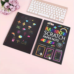 Rainbow Scratch Off Notebooks Arts & Crafts Kit for Kids