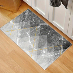 Kitchen Rug Crystal Velvet TPR Bottom Triangle Pattern Non slip Mat