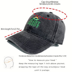Rainbow Embroidery Unisex Baseball Cap Washed Distressed Dad Hat Adjustable Golf