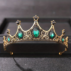 Vintage Rhinestone Crown Princess Headband For Wedding Prom Birthday Party