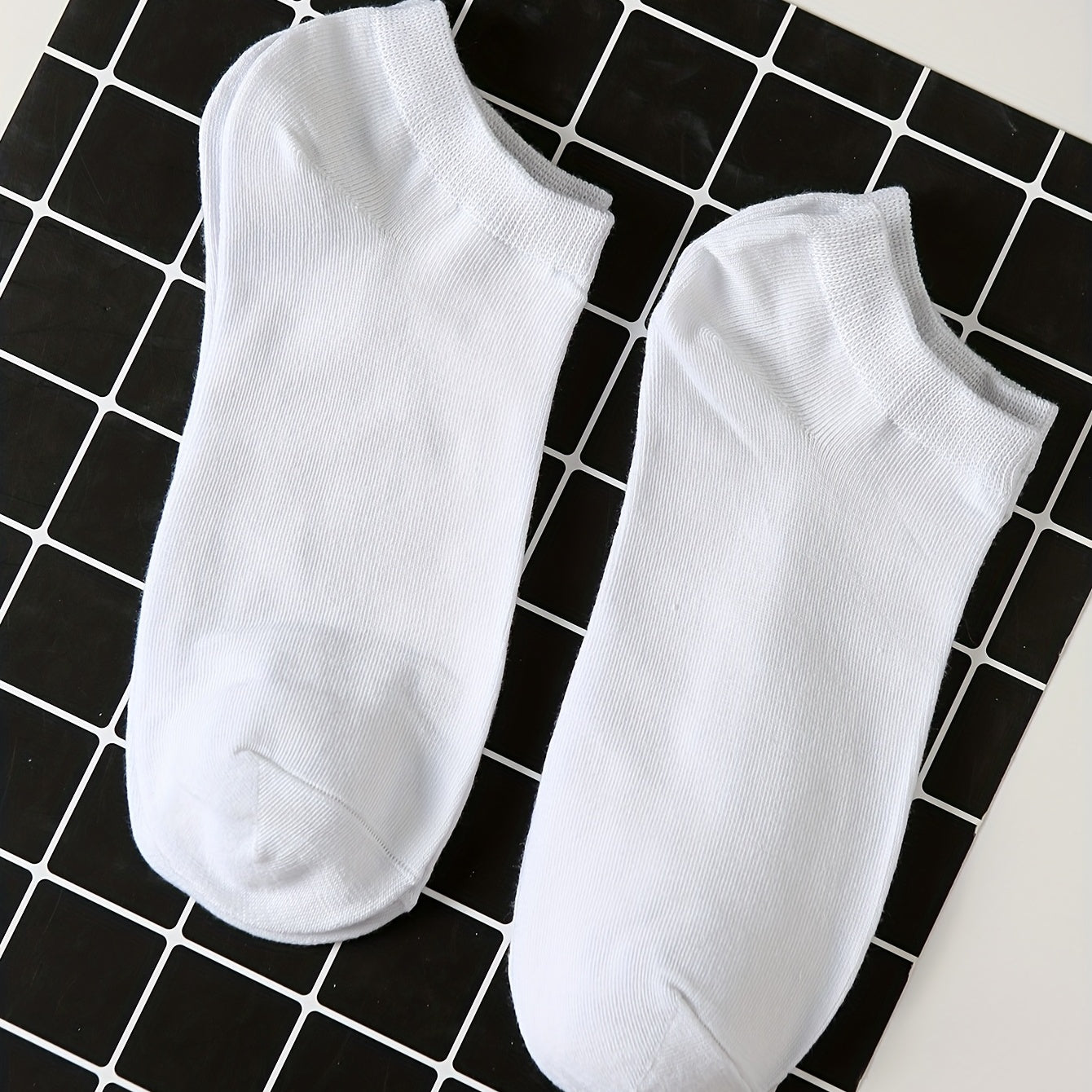 7 Pairs Solid Low Cut Ankle Socks for Women