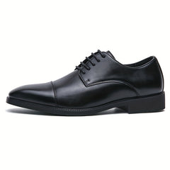 Men's Almond Toe Derby Shoes Lace up Front Business Formal Wedding