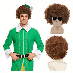 Men's Curly Wig Elf Halloween Disco Rock 70s Wig Cosplay Synthetic Wig