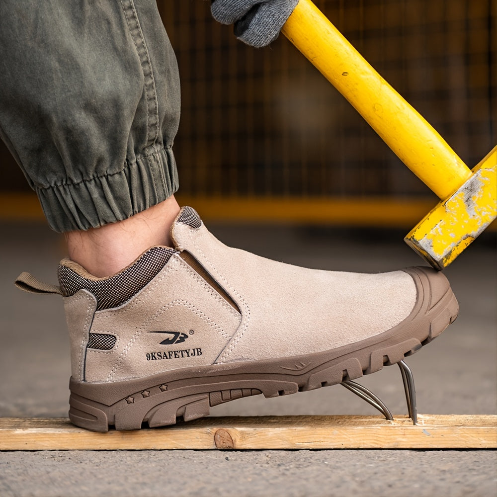Men's High Top Steel Toe Work Safety Shoes