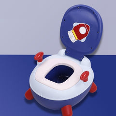 Rocket Pattern Toilet Potty for Boys and Girls Ages 8 Months to 6 Years