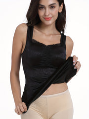 Lace Stitching Thermal Sleeveless Slim Fit Top Women's Lingerie
