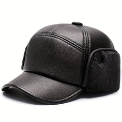 Velvet Windproof Ear Protection Cap Winter Warm Hat for Middle-Aged Men