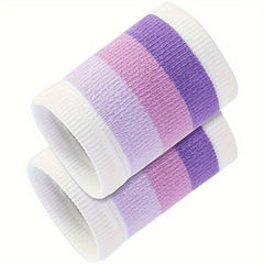 2pcs Thin Unisex Wrist Guard Anti-sweat Striped Wristband