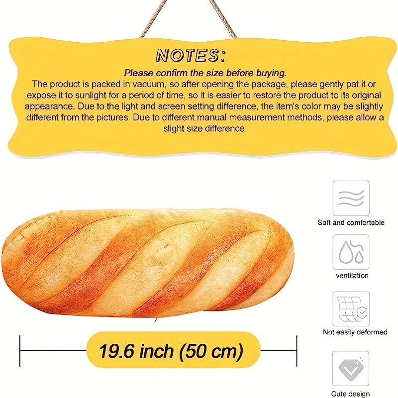 3D Simulation Bread Pillow Plush Toy for Kids