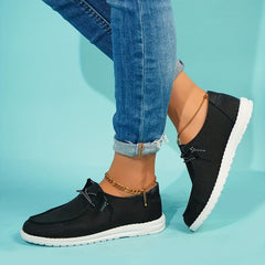 Women's Canvas Lace Up Outdoor Shoes Lightweight Sneakers