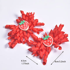 Cute Strawberry Hair Clips for Kids in 3 Sizes