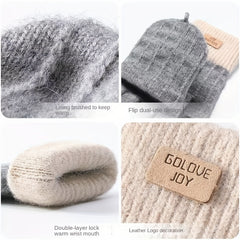 Warm Touch Screen Gloves for Autumn Winter Cycling Plush Thickened Gloves