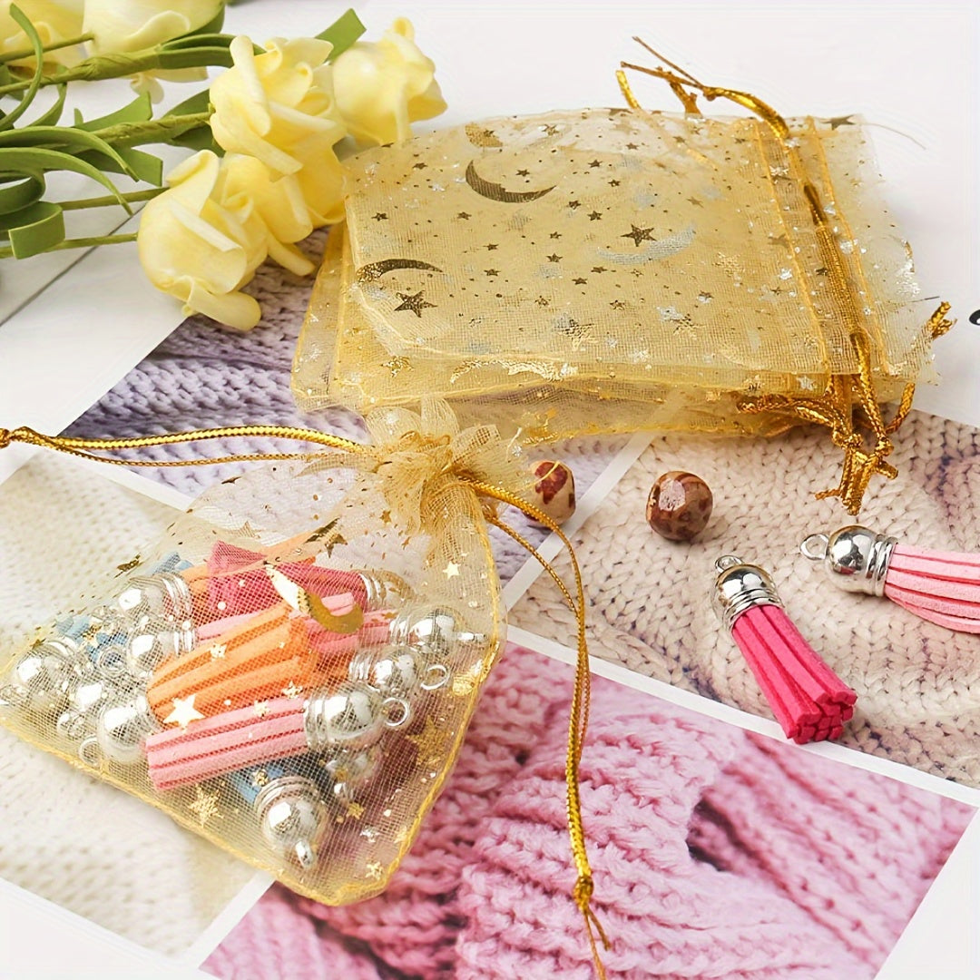 20pcs Organza Bags in Golden Pink and Royal for Wedding Parties