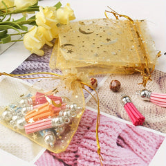 20pcs Organza Bags in Golden Pink and Royal for Wedding Parties