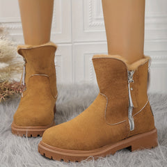 Women's Thermal Short Boots Winter Platform Plush Snow Boots