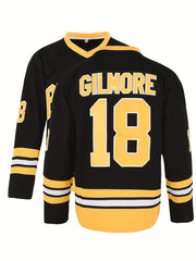 Men's 18 Vintage Ice Hockey Jersey Embroidery Long Sleeve Uniform