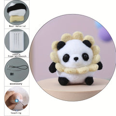 DIY Panda Wool Felt Doll Kit for Beginners