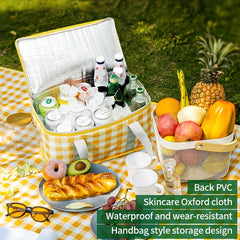 2pcs Sandproof Beach Mat & Picnic Storage Bag Set Waterproof