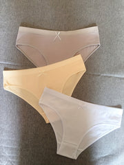 6pcs Solid Bow Tie Briefs Low Waist Stretchy Panties Women's Lingerie