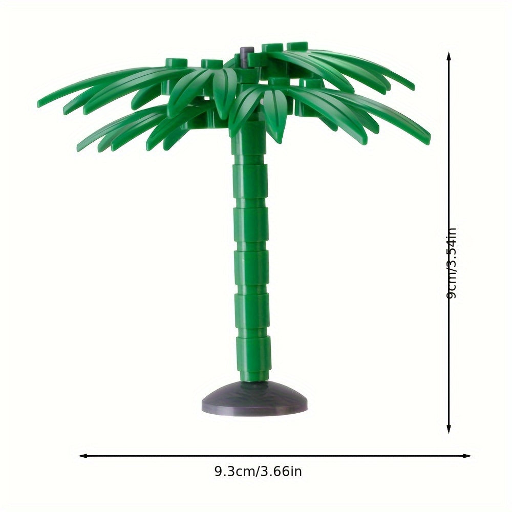DIY Beach Palm Tree Coconut Building Blocks Green 8 Tall 8 Wide 8 Deep