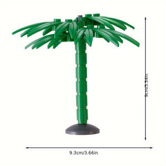 DIY Beach Palm Tree Coconut Building Blocks Green 8 Tall 8 Wide 8 Deep