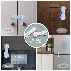 8 Pack Cabinet Door Locks Baby Proof Child Safety for Drawers Cupboards Fridges