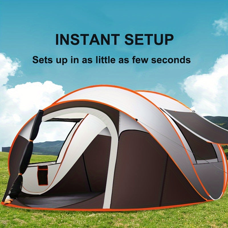 2 4 6 8 Person Pop Up Tent Waterproof Automatic Tent With 2 Doors