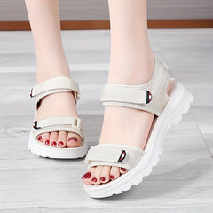 Women's Platform Sandals Hook & Loop Summer Shoes Comfortable Open Toe Sandals