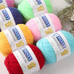 2pcs 50g Cotton Blended Knitting Yarn Soft Yarn For Beginners DIY Yarn