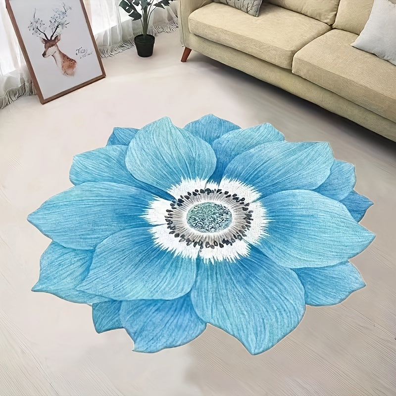 3pcs Floral Shaped Rug Floor Mat Bathroom Absorbent Anti-slip Mat