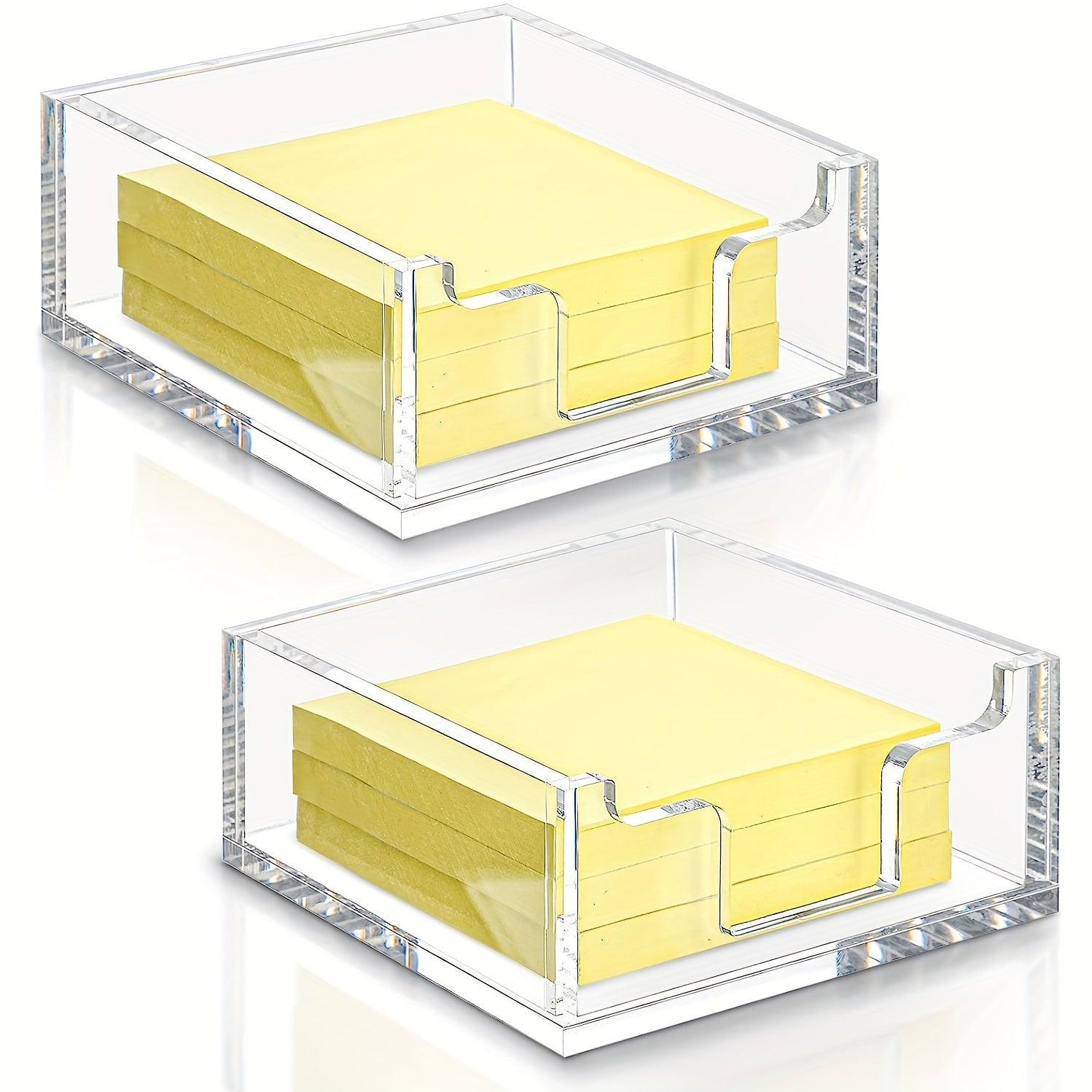 Clear Acrylic Sticky Notepad Holder - Desk Accessories