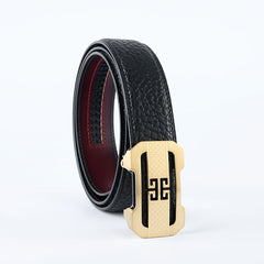 Men's Wild Style Leather Belt Stainless Steel Buckle Cowhide Unique Texture