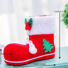 Christmas Plush Boots Candy Bag Socks Kids Gift