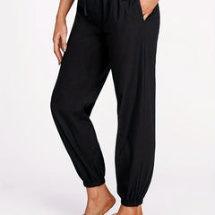 Solid Drawstring Jogger Pants Elastic Waist Casual Spring Summer