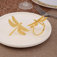 6pcs Modern Dragonfly Napkin Rings for Table Decoration