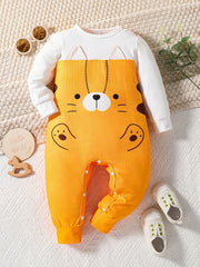 Baby Boy Kitty Graphic Bodysuit Newborn Long Sleeve