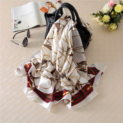 Vintage Printed Lightweight Scarf Wrap Sunscreen Beach Towel