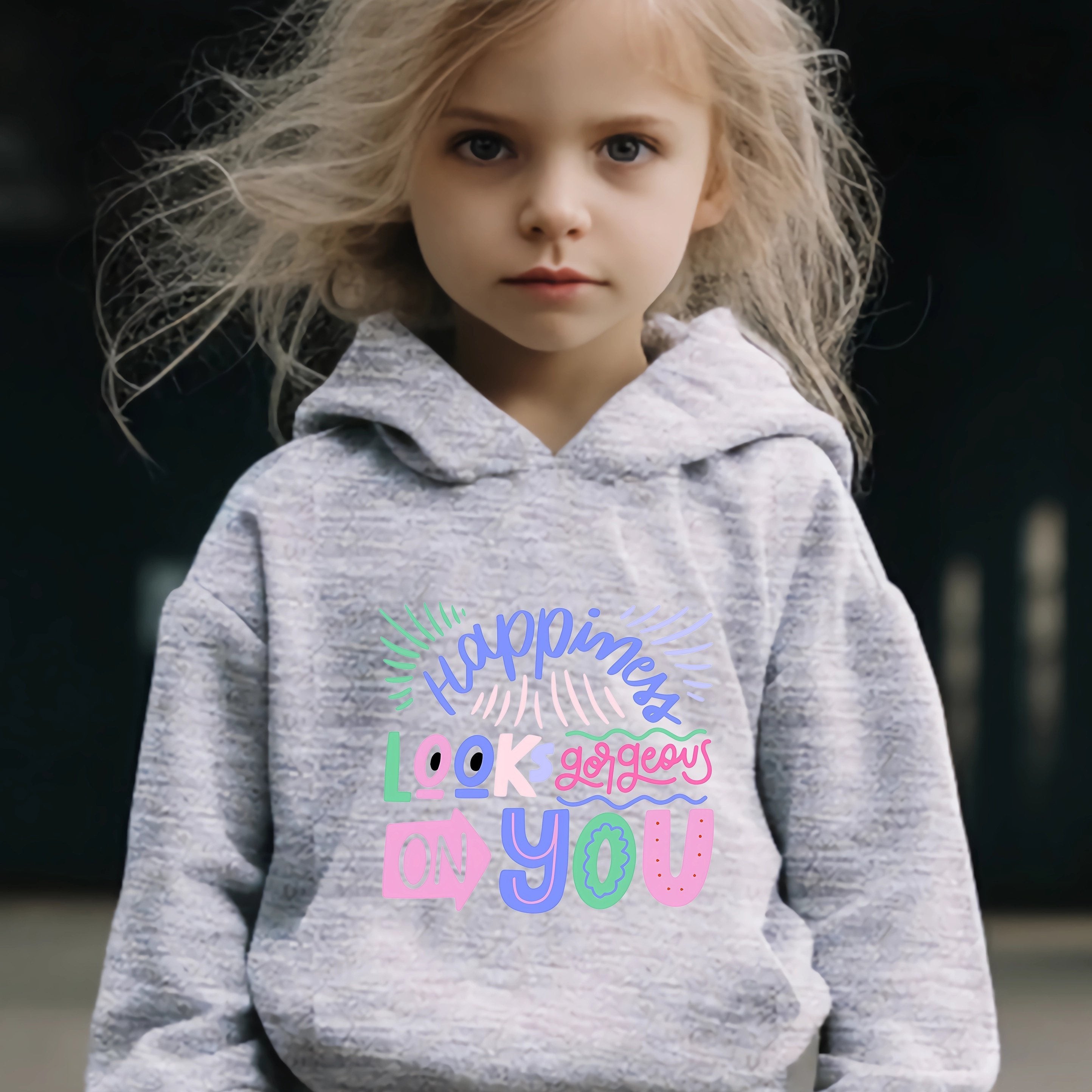Pattern Long Sleeve Hoodie & Sweatpants Set